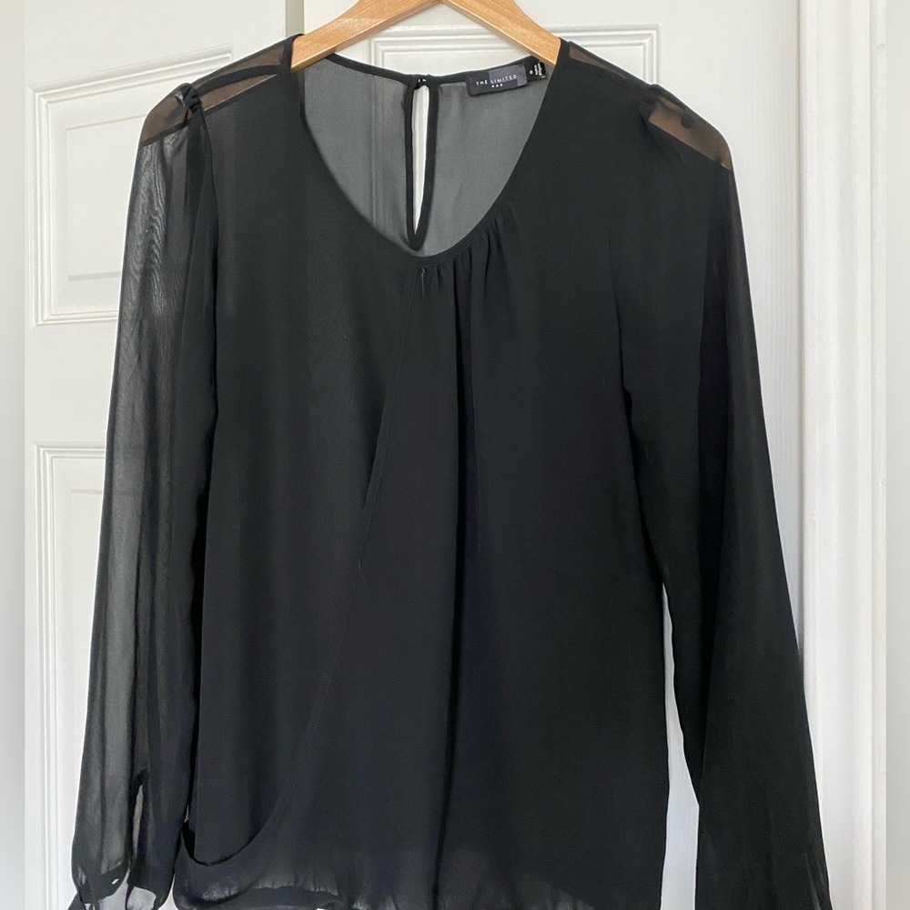 The Limited black sheer shirt